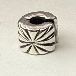 Pandora Starburst Engraved Clip Charm 925 ALE
